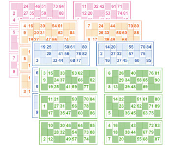 Cartones de Bingo 90 Bolillas – PDF Imprimible (60 cartones)