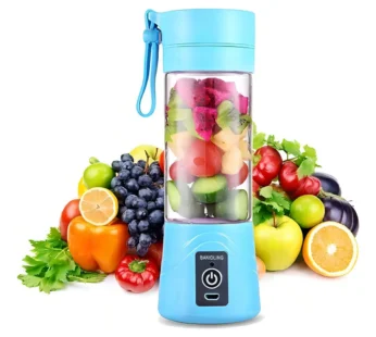 Licuadora Portatil Recargable Usb 380ml Celeste