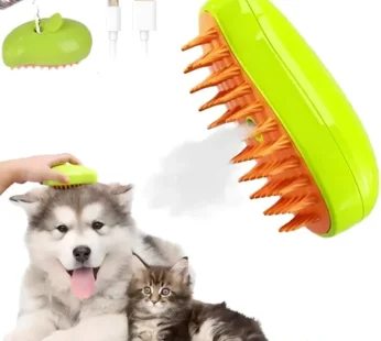 Cepillo de vapor para mascotas – Con spray y masajeador