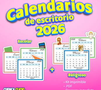 Calendarios de escritorio 2026