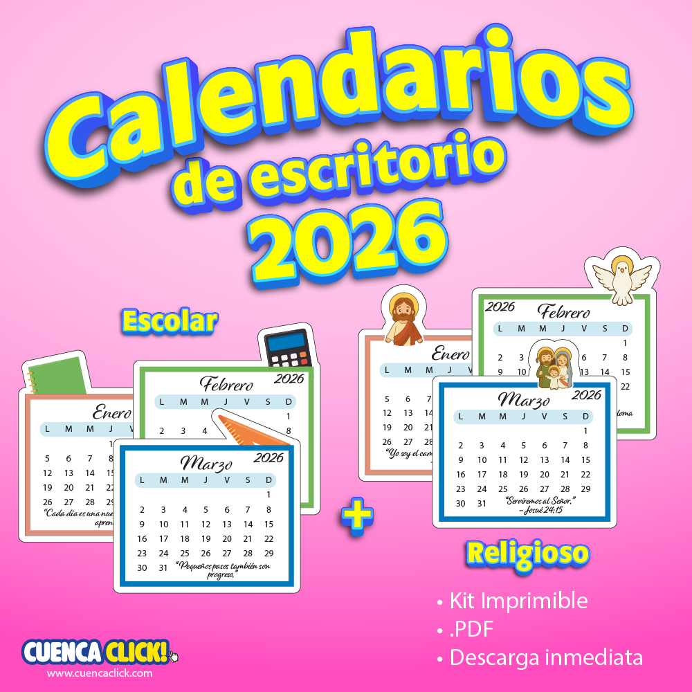 Calendarios de escritorio 2026
