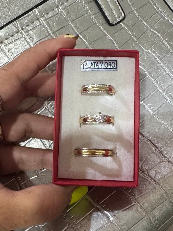 ALIANZAS DE PLATA CON ORO - Imagen 3