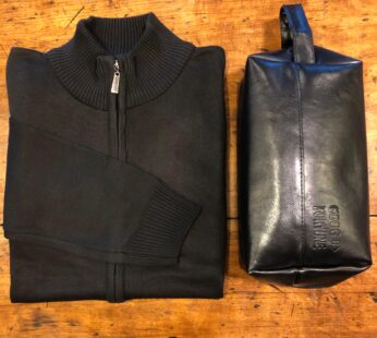 Campera de Hilo Importada & Neceser de cuero