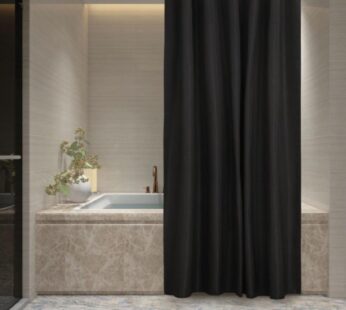 CORTINA DE BAÑO TEFLONADA CON ESTAMPA EMBOSS